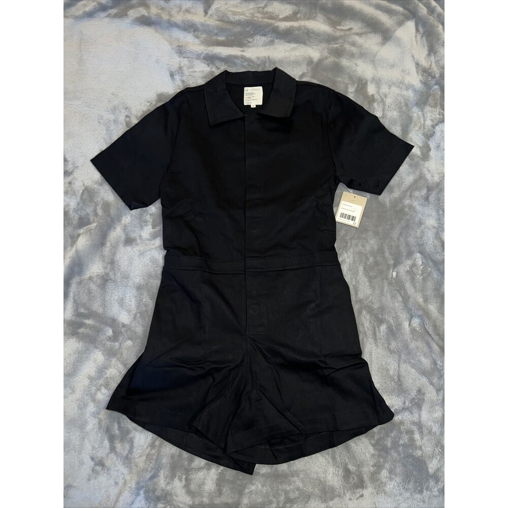 SMALL For Days Women's Twill SS Romper BLACK